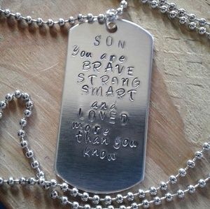 personalized hand stamped necklace